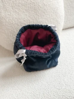 Bourse en velours bleu nuit|La Bonne Brosse New