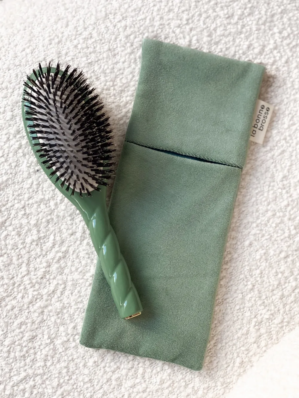 La Pochette "Grande Brosse" Vert Amande|La Bonne Brosse Best Sale
