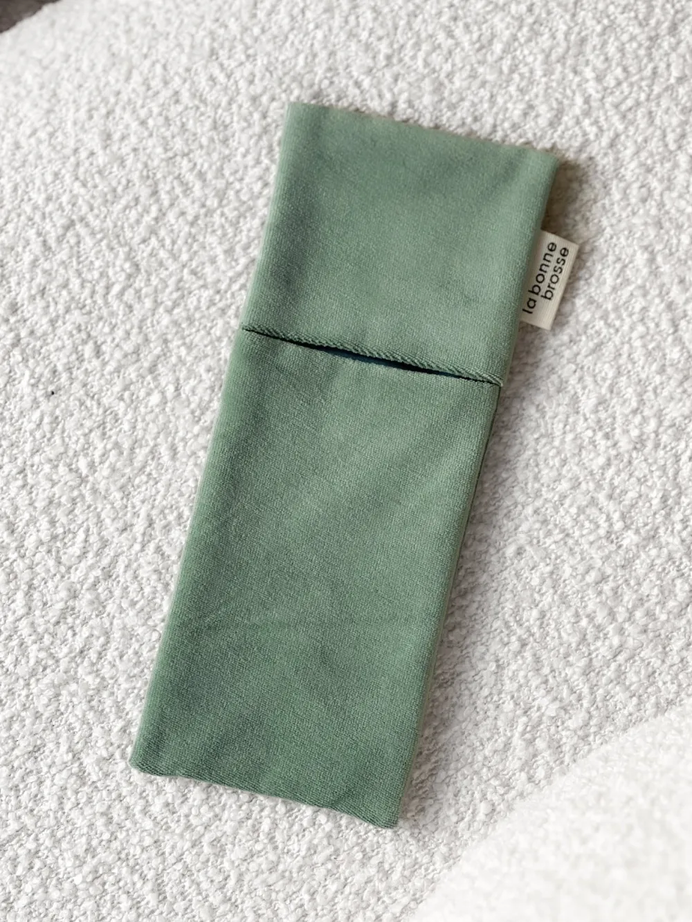 La Pochette "Grande Brosse" Vert Amande|La Bonne Brosse Best Sale