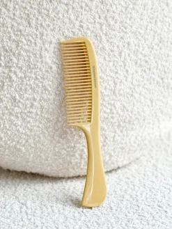 Le Peigne à Manche Démêlant en Acétate Jaune Safran|La Bonne Brosse Clearance