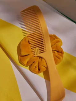 Le Peigne à Manche Démêlant en Acétate Jaune Safran|La Bonne Brosse Clearance