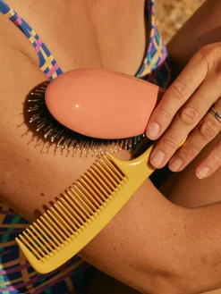 Le Peigne à Manche Démêlant en Acétate Jaune Safran|La Bonne Brosse Clearance