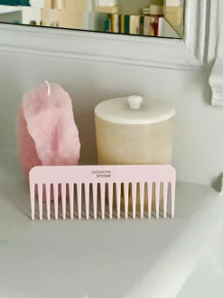 Le Peigne Large Démêlant en Acétate Rose lilas|La Bonne Brosse Fashion
