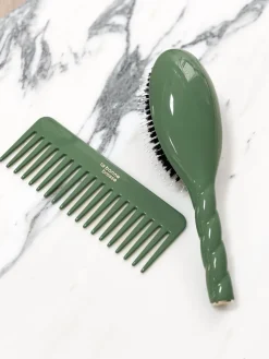 Le Peigne Large Démêlant en Acétate Vert Amande|La Bonne Brosse Hot