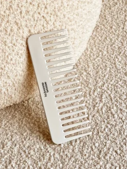 Le Peigne Large Démêlant en Acétate Blanc Crème|La Bonne Brosse Shop