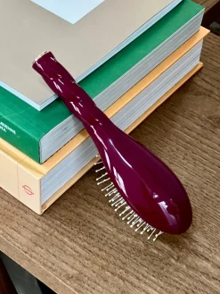 N.04 La Petite Brosse Démêlante & Massante LA MIRACLE Rouge Cerise|La Bonne Brosse Clearance